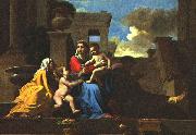 POUSSIN, Nicolas Holy Family on the Steps af oil painting picture wholesale